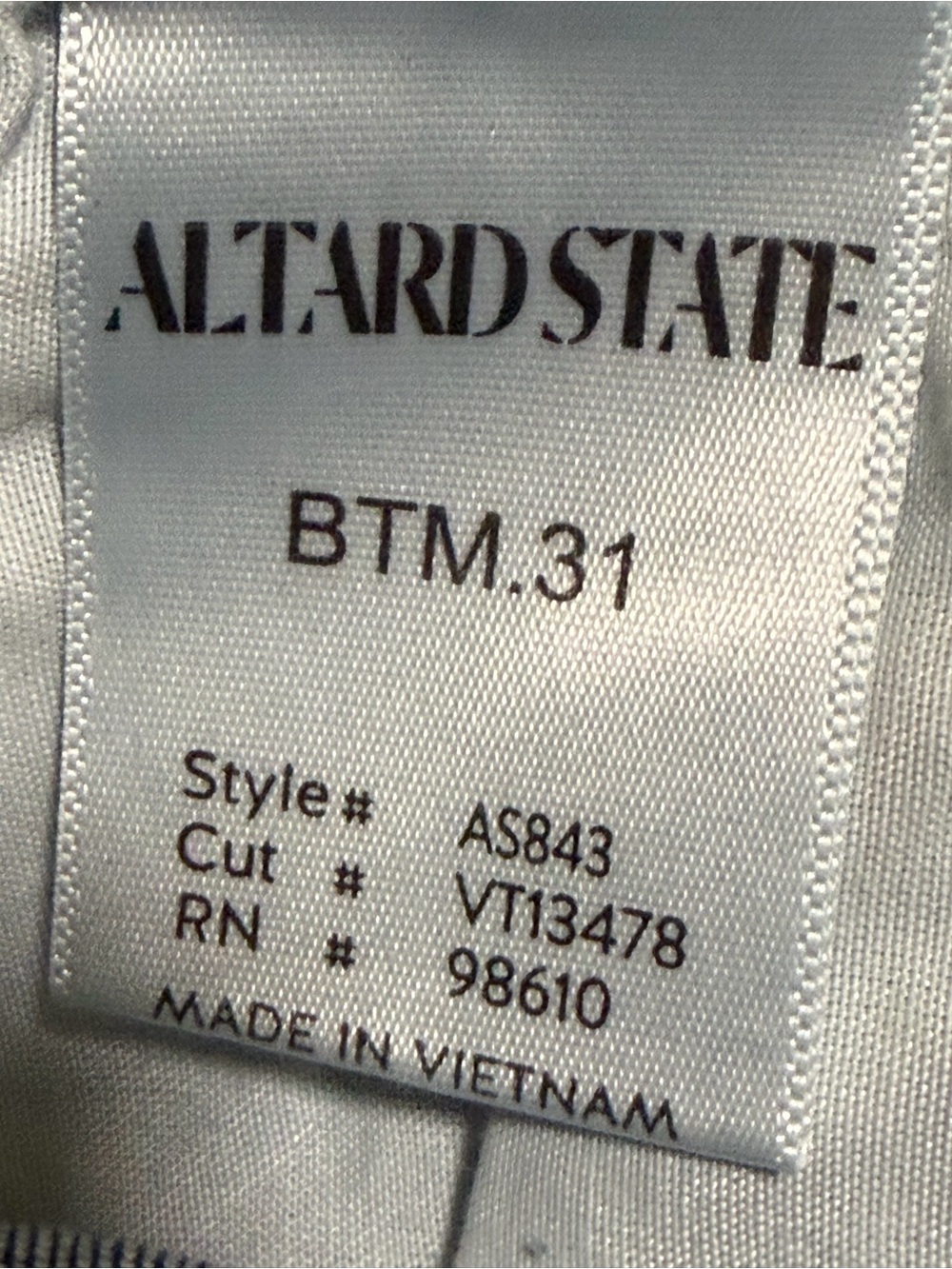 Altar’d State Size 31 Light Wash Wide Leg Crop Jeans High Rise - Picture 6 of 6